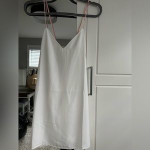 White short superdown dress